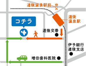 駐車場への経路図